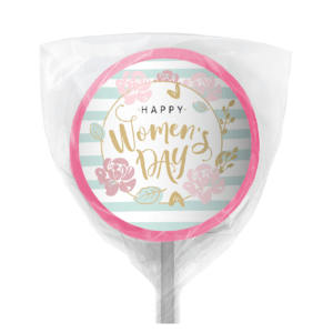 pretty pastel florals favors lollipop pink