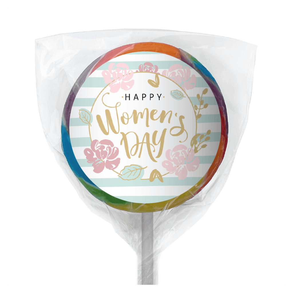 pretty pastel florals favors lollipop rainbow