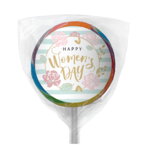 pretty pastel florals favors lollipop rainbow