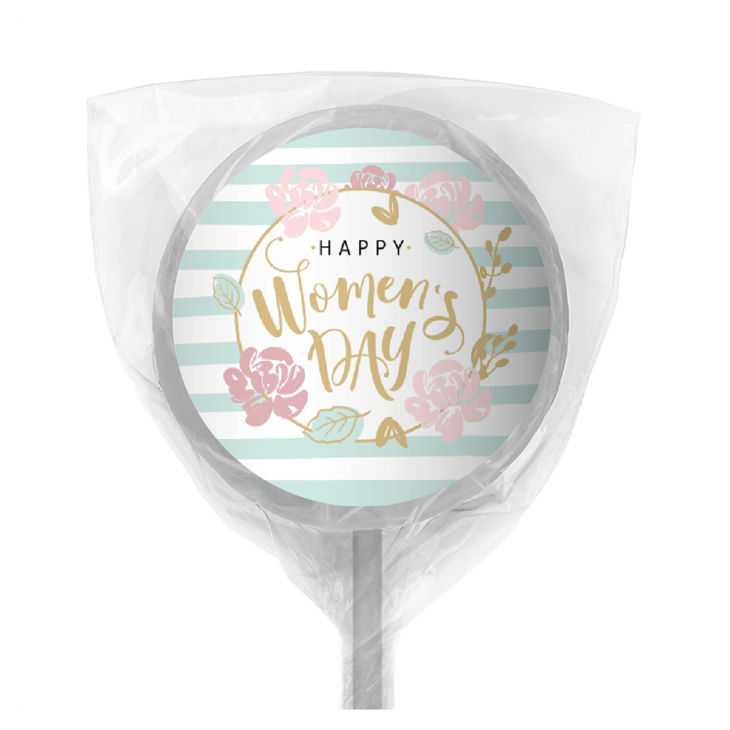 pretty pastel florals favors lollipop white