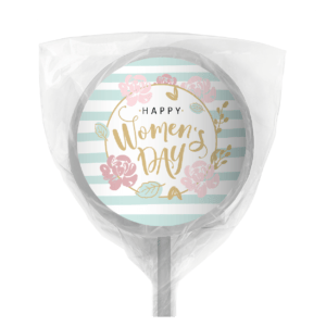 pretty pastel florals favors lollipop white