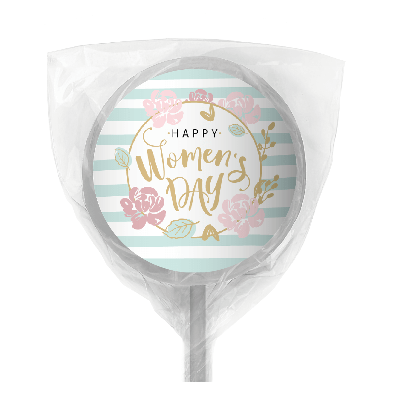 pretty pastel florals favors lollipop white