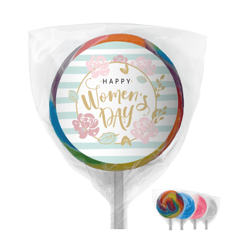 Pretty Pastel Posy Womens Day Custom Lollipops
