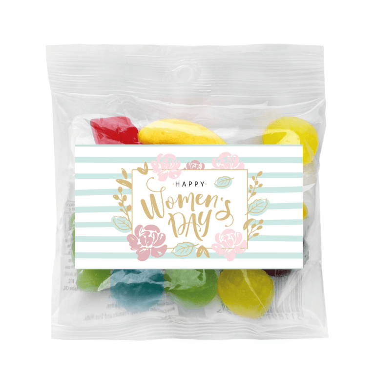 Pretty Pastel Posy Womens Day Custom Lolly Bags
