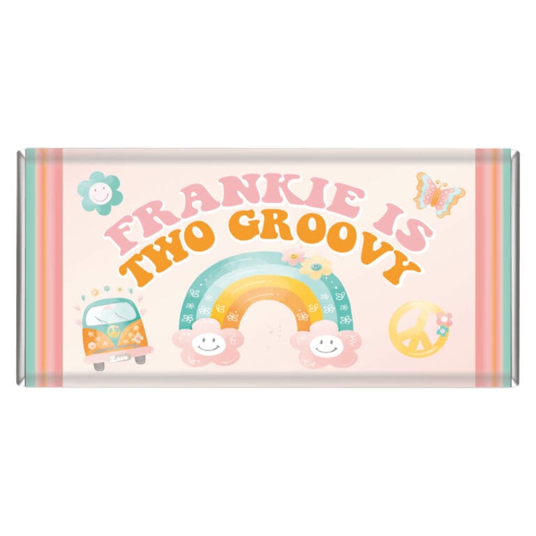 Groovy Theme Personalised Chocolate Bars