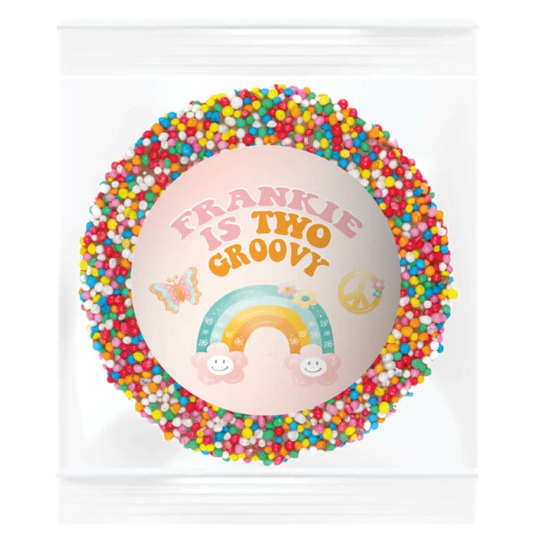 Groovy Retro Theme Personalised Giant Freckle