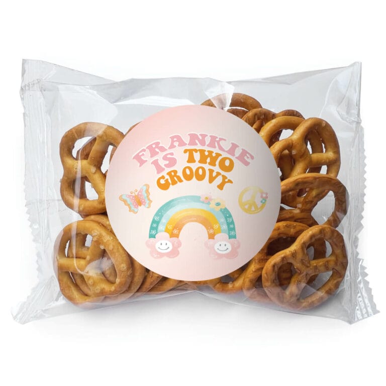 Groovy Retro Theme Personalised Pretzel Bags