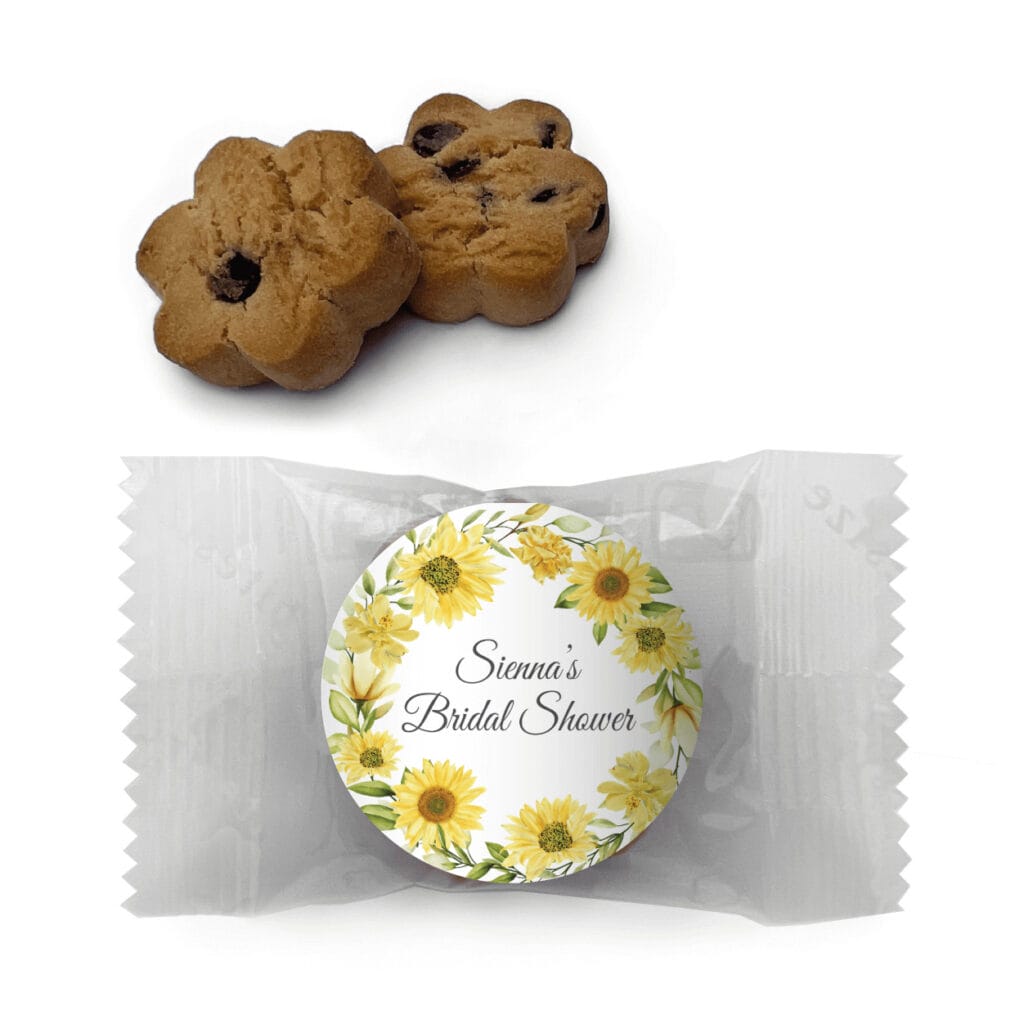 sunflower mini cookie favours