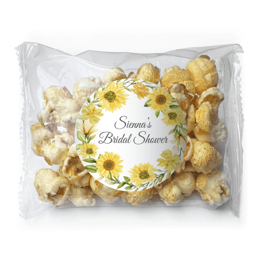 sunflowers popcorn favors