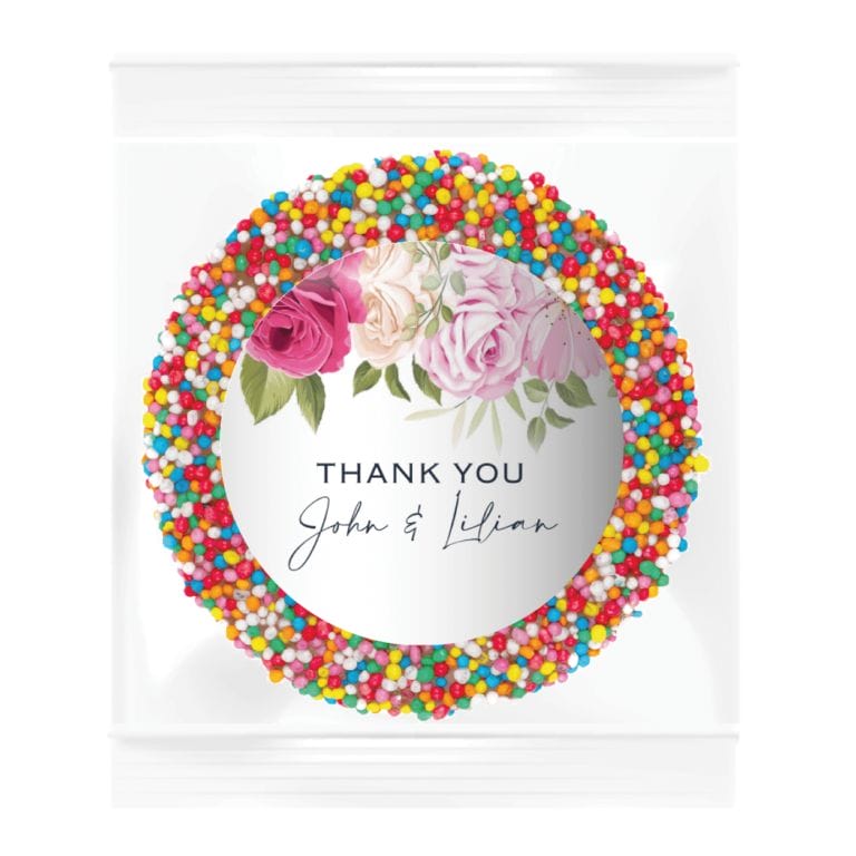 Rose Waterfall Personalised Giant Chocolate Freckle