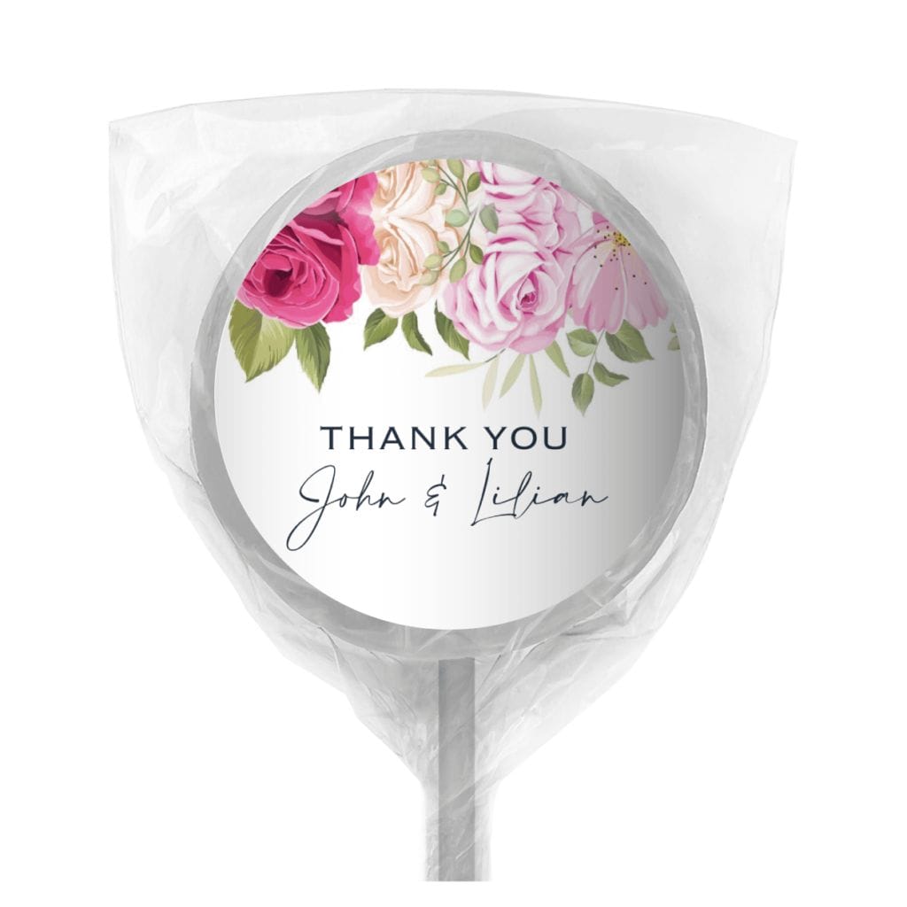 rose waterfall lollipop white