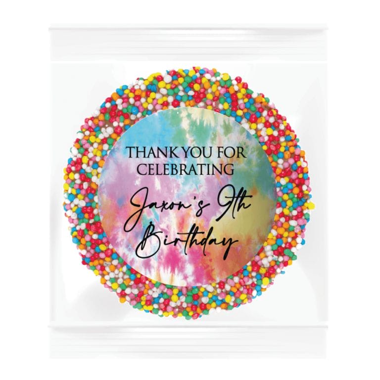 Tie Dye Personalised Giant Chocolate Freckle
