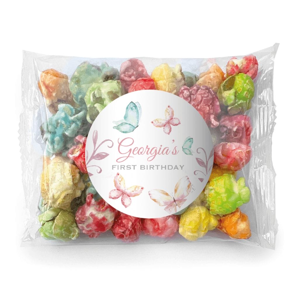 watercolour butterflies popcorn rainbow