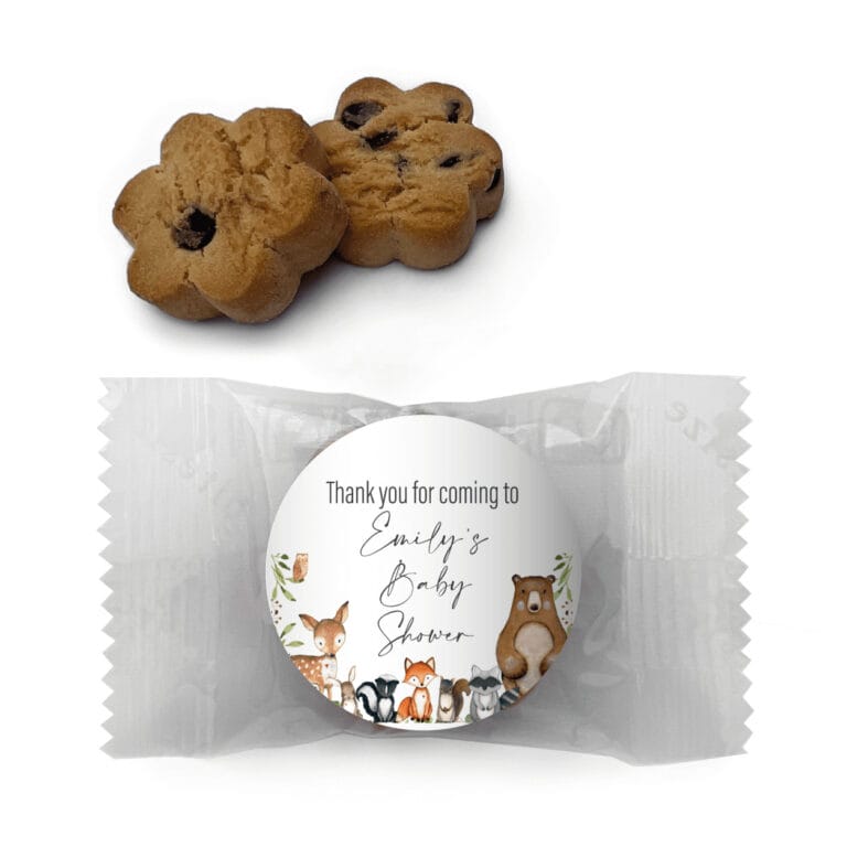 Watercolour Woodlands Animals Personalised Mini Cookies