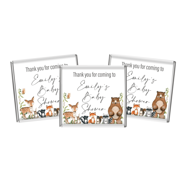 Watercolour Woodlands Animals Custom Petite Chocolates