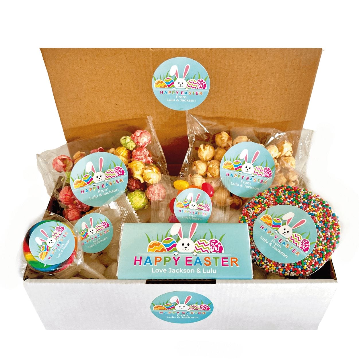 personalised 7 piece easter gift box