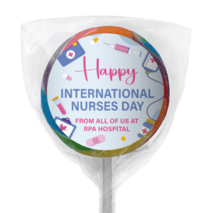 purple happy nurses day lollipop rainbow