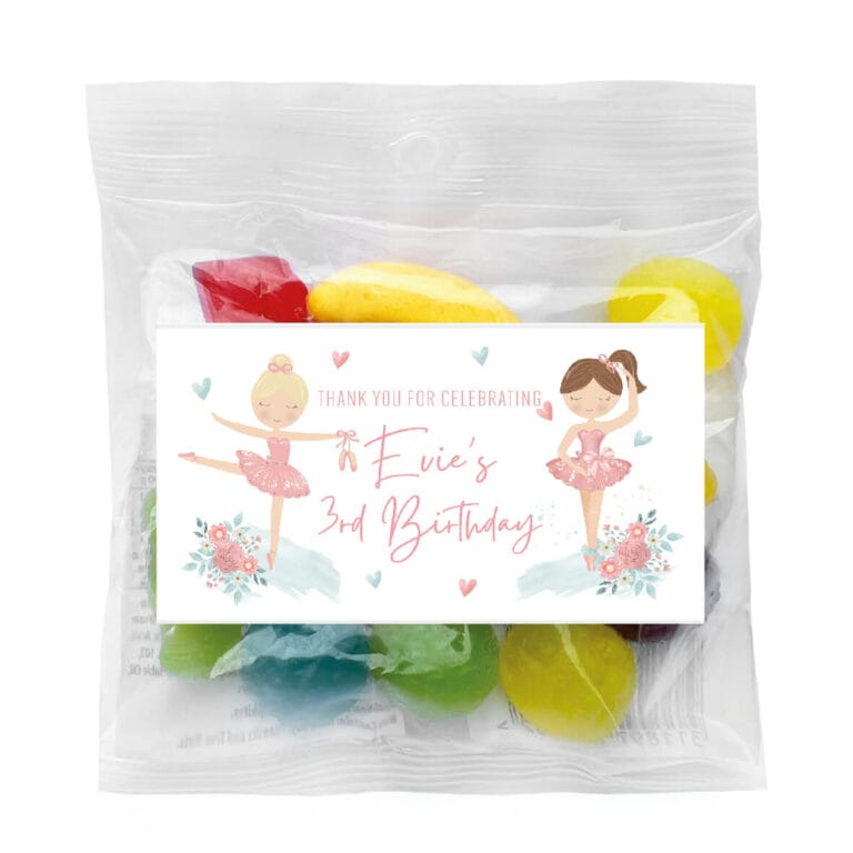 Pink Ballerinas Personalised Lolly Bags