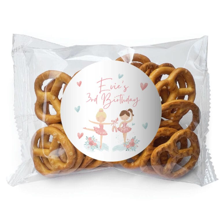 Pink Ballerinas Personalised Pretzel Bags