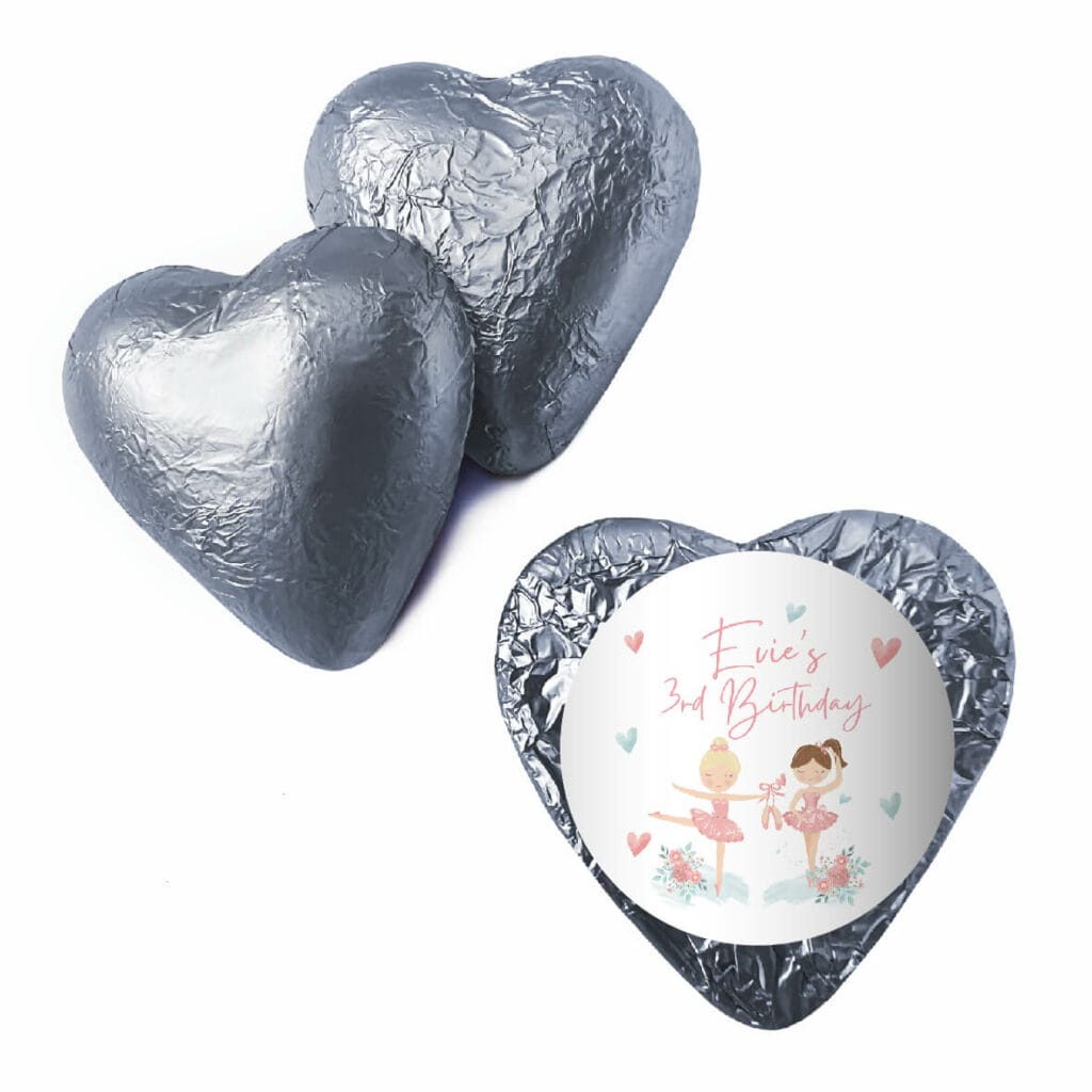 ballerina silver heart