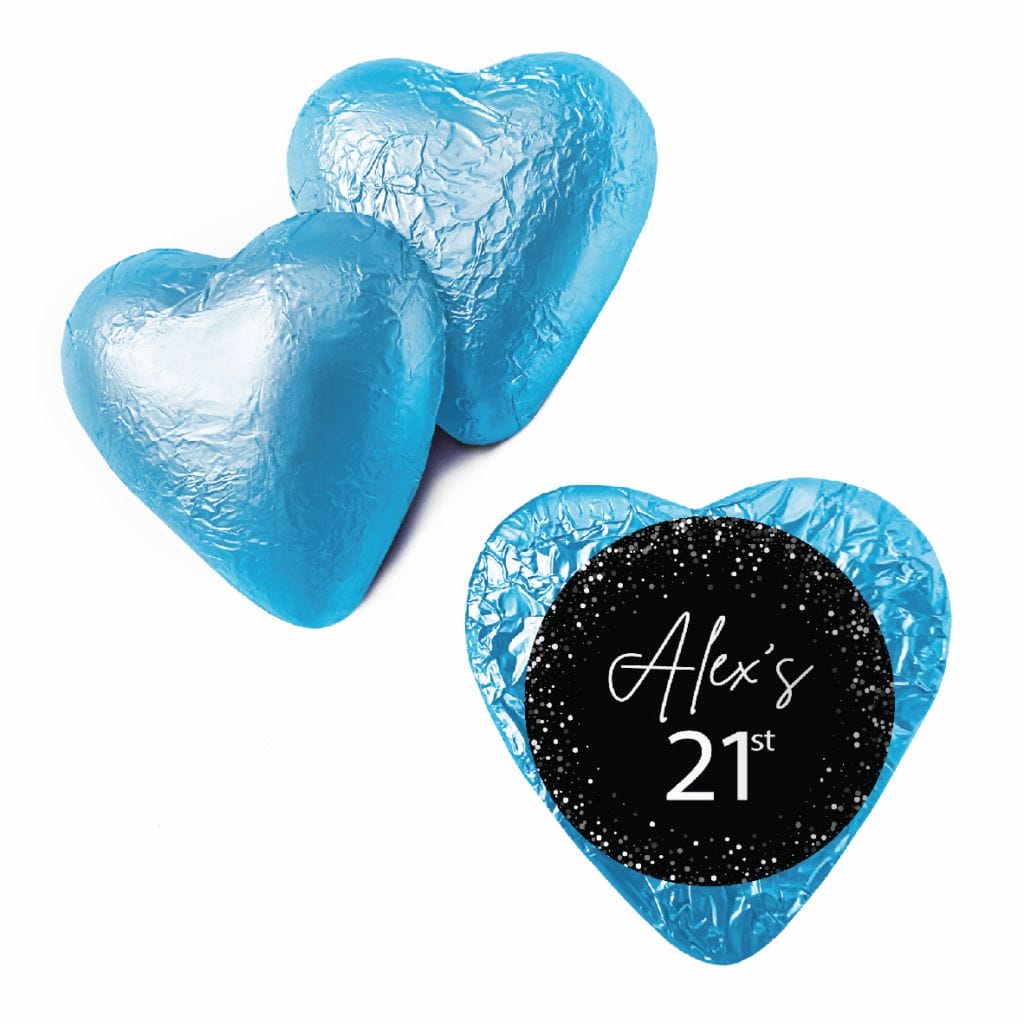 black white confetti blue heart