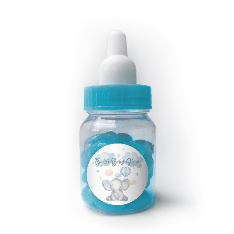 Baby Blue Elephant Custom Blue Baby Bottle Jelly Beans