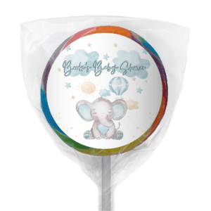 blue baby elephant web lollipop rainbow