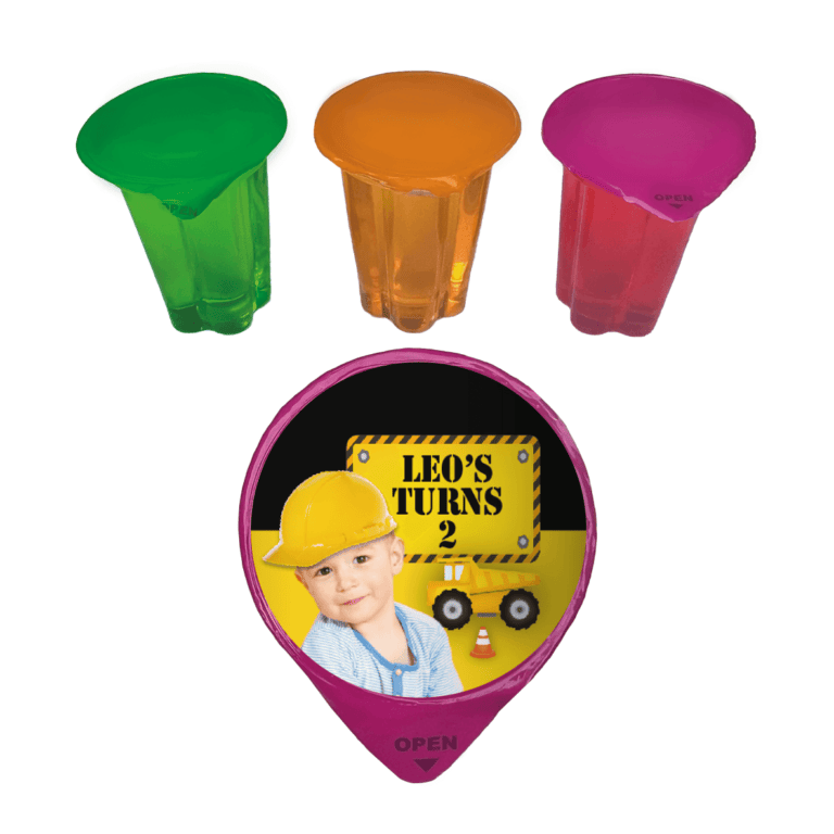 Add a Photo Construction Party Custom Jelly Cups