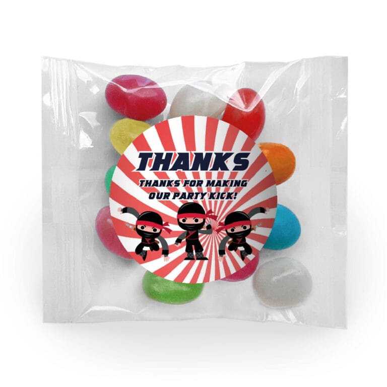 Ninja Party Personalised Jelly Bean Bags