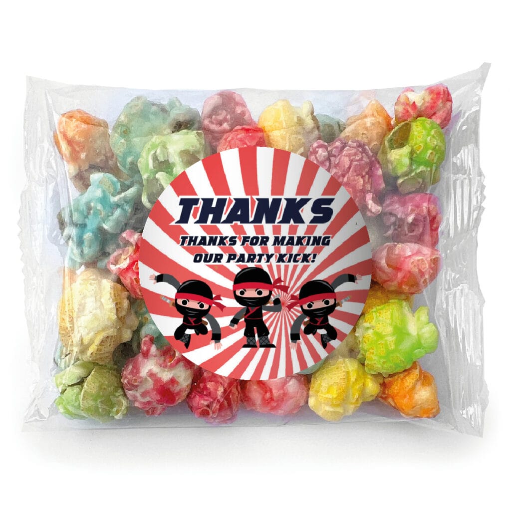 ninja party popcorn rainbow