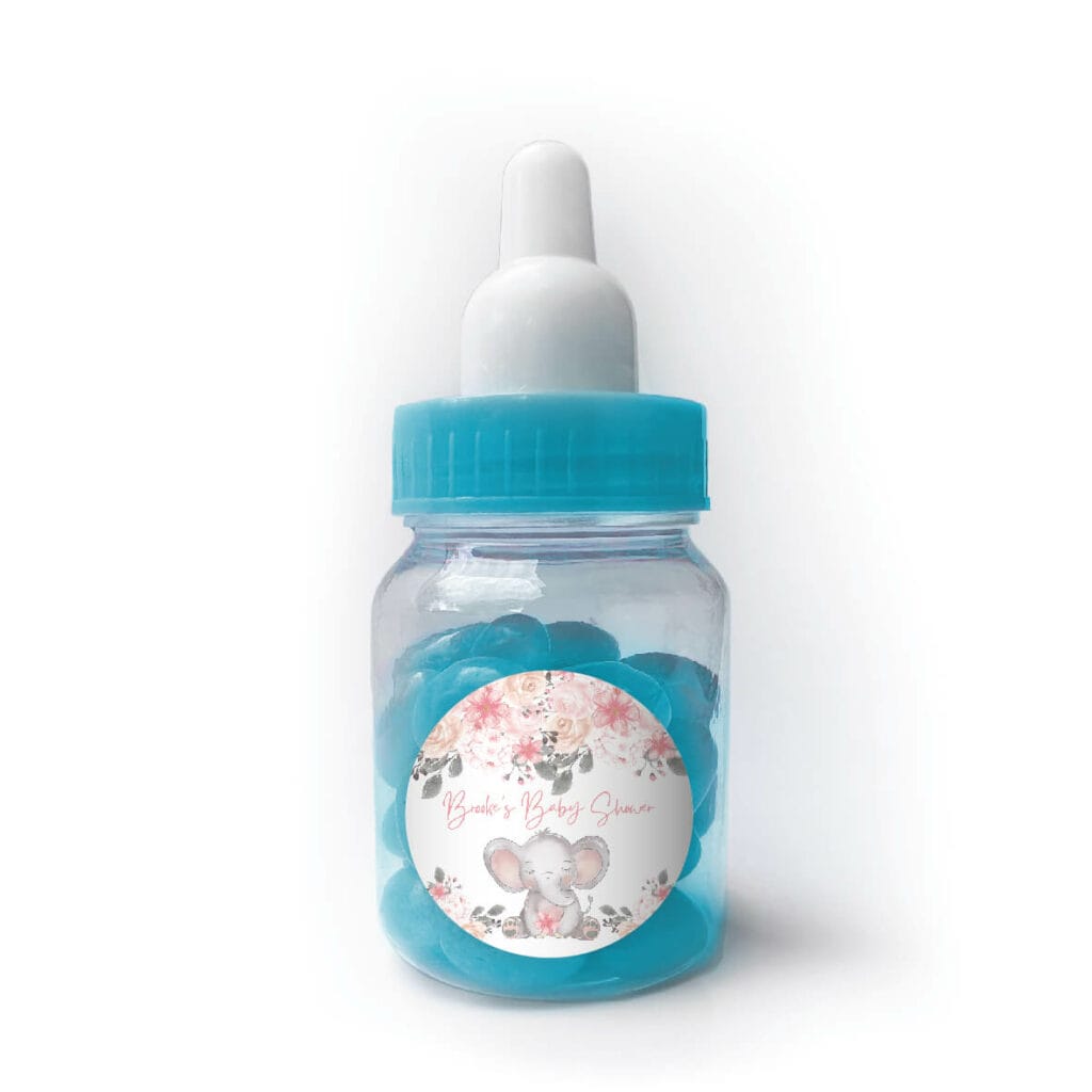 pink baby floral elephant jelly bean blue