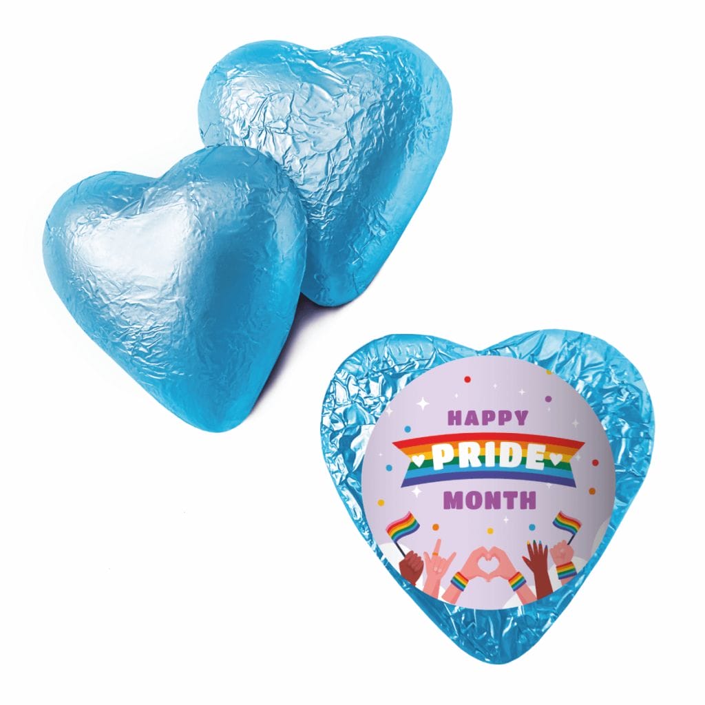 purple pride month blue heart