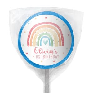rainbow pastels lollipop blue
