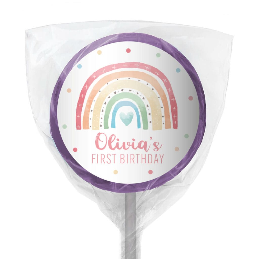 rainbow pastels lollipop purple