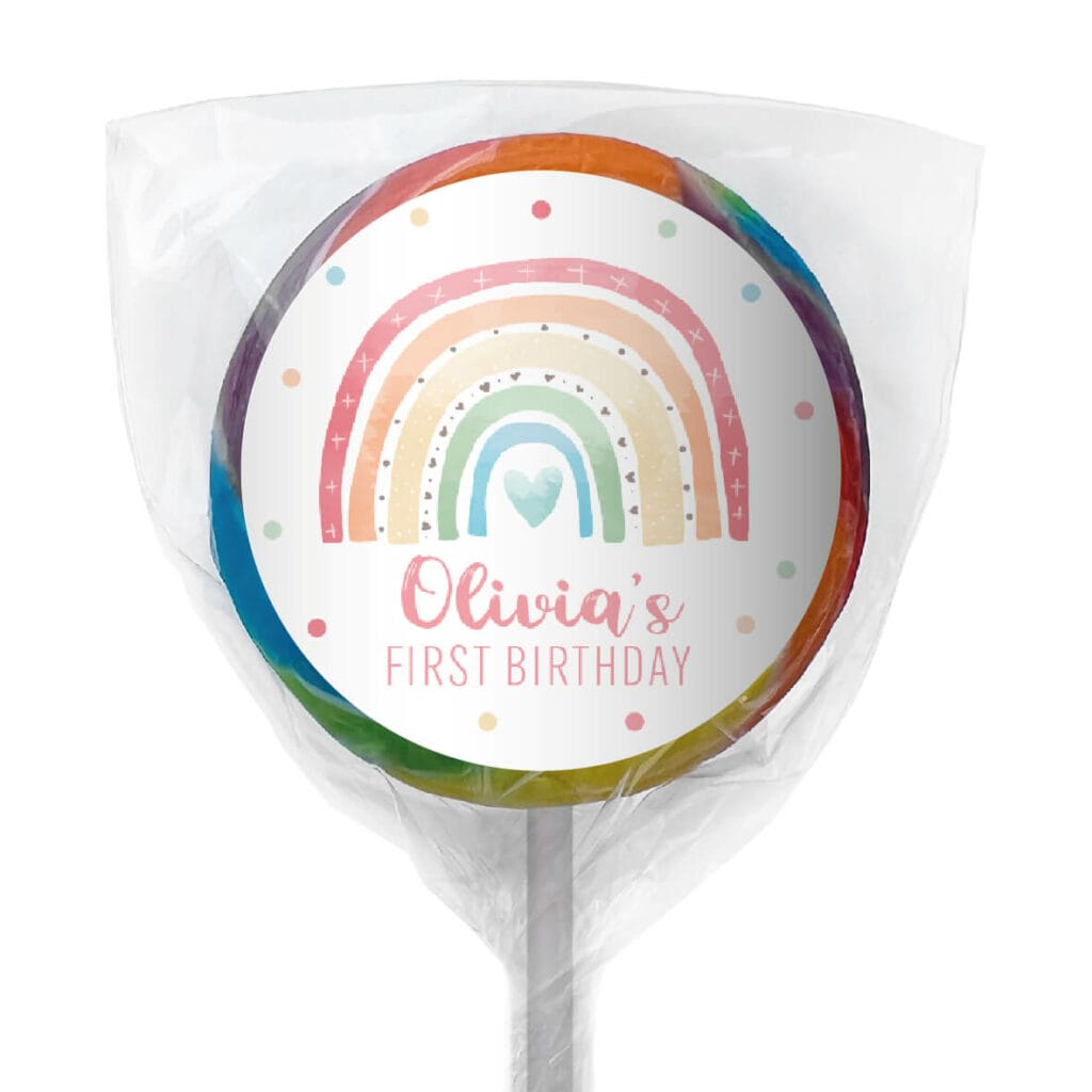 rainbow pastels lollipop rainbow