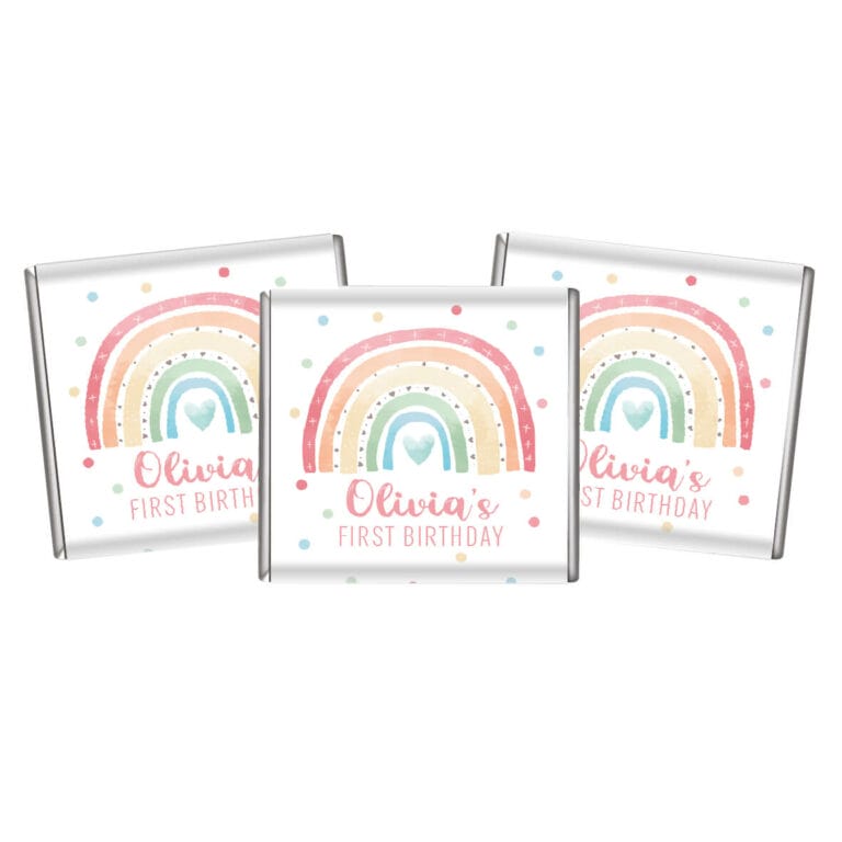 Pastel Rainbow Custom Petite Chocolates