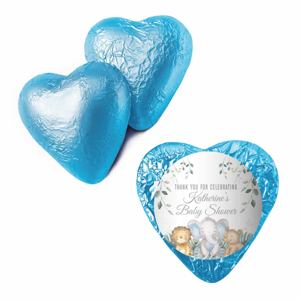 sleepy baby animals blue heart