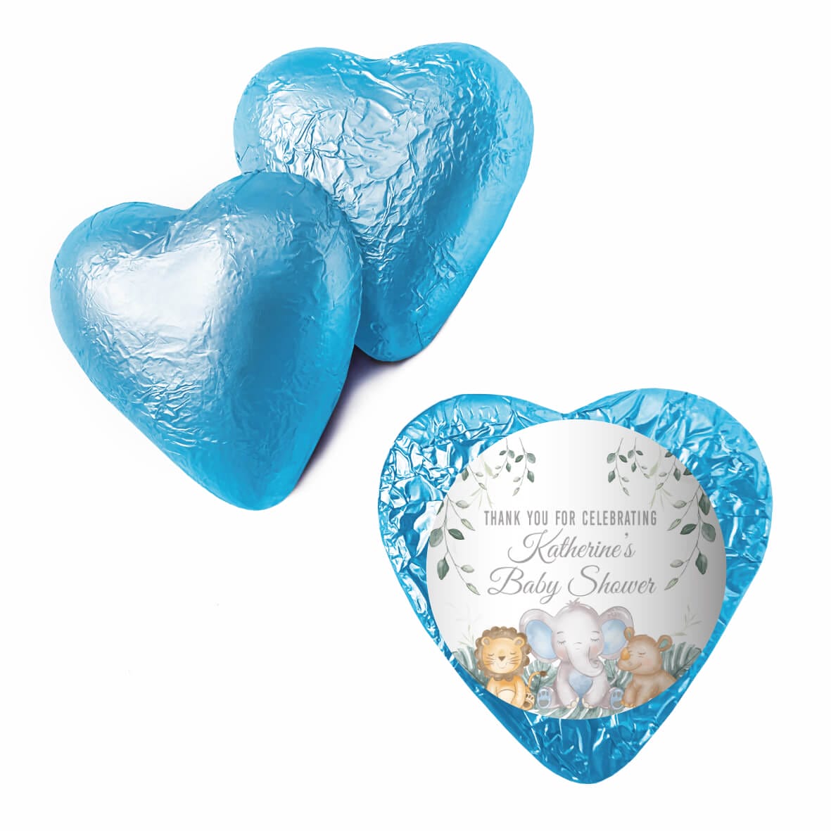 sleepy baby animals blue heart