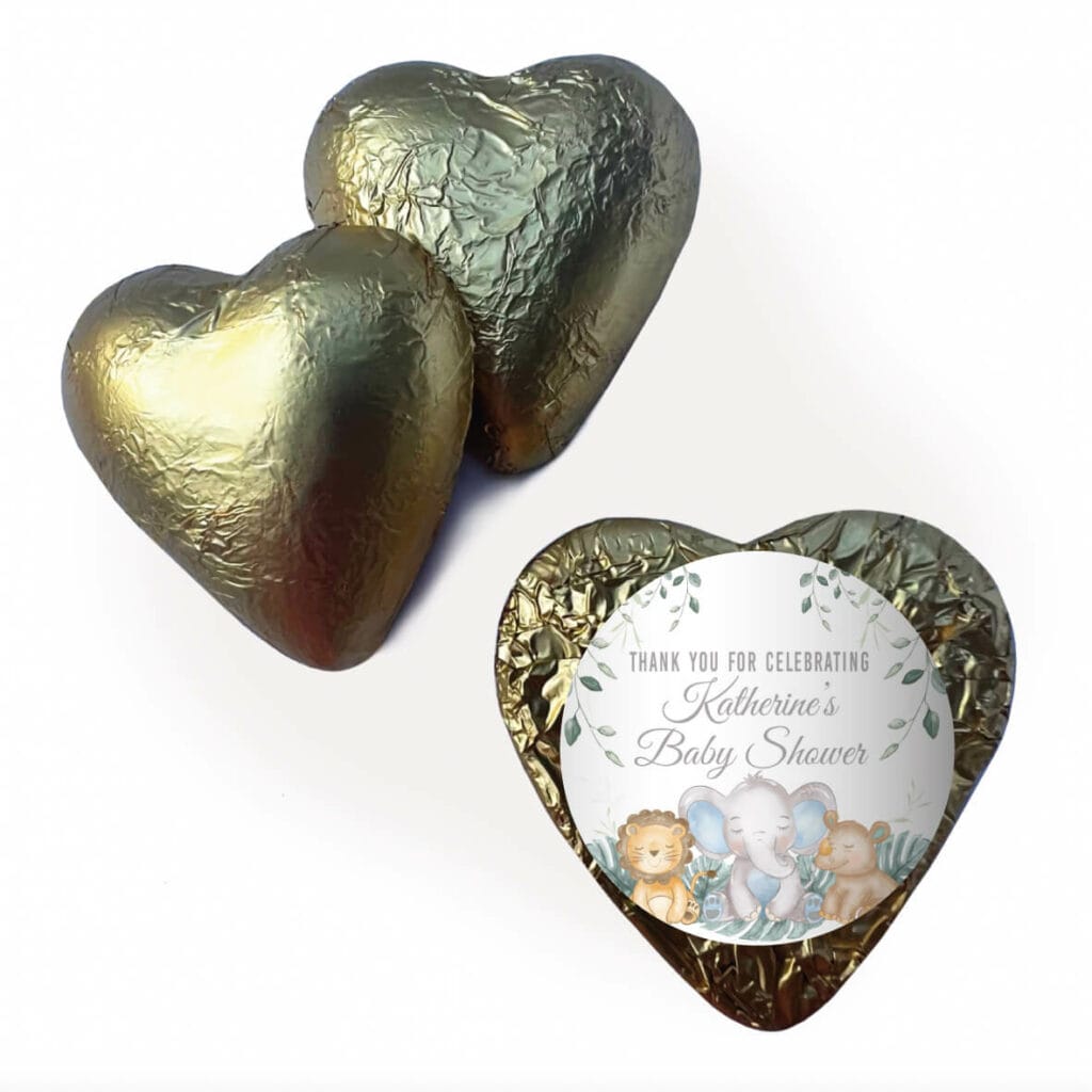 sleepy baby animals gold heart