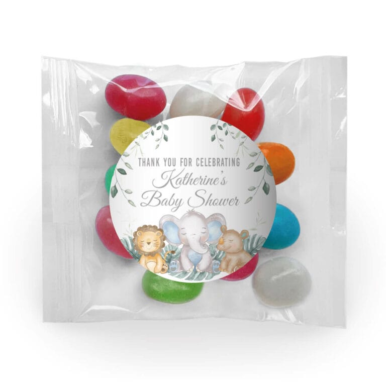 Sleepy Safari Animals Personalised Jelly Bean Bags
