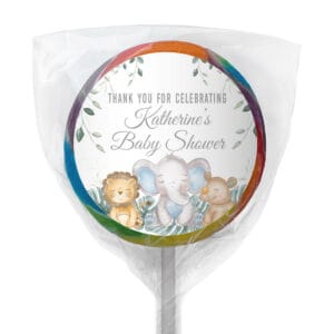 sleepy baby animals lollipop rainbow