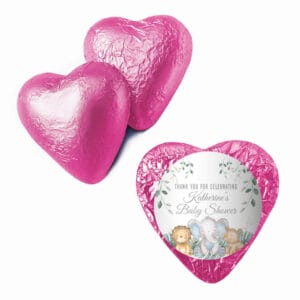 sleepy baby animals pink heart