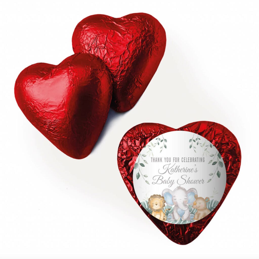 sleepy baby animals red heart