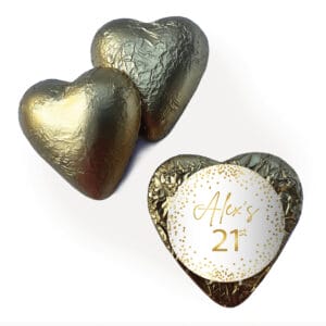 white and gold confetti gold heart