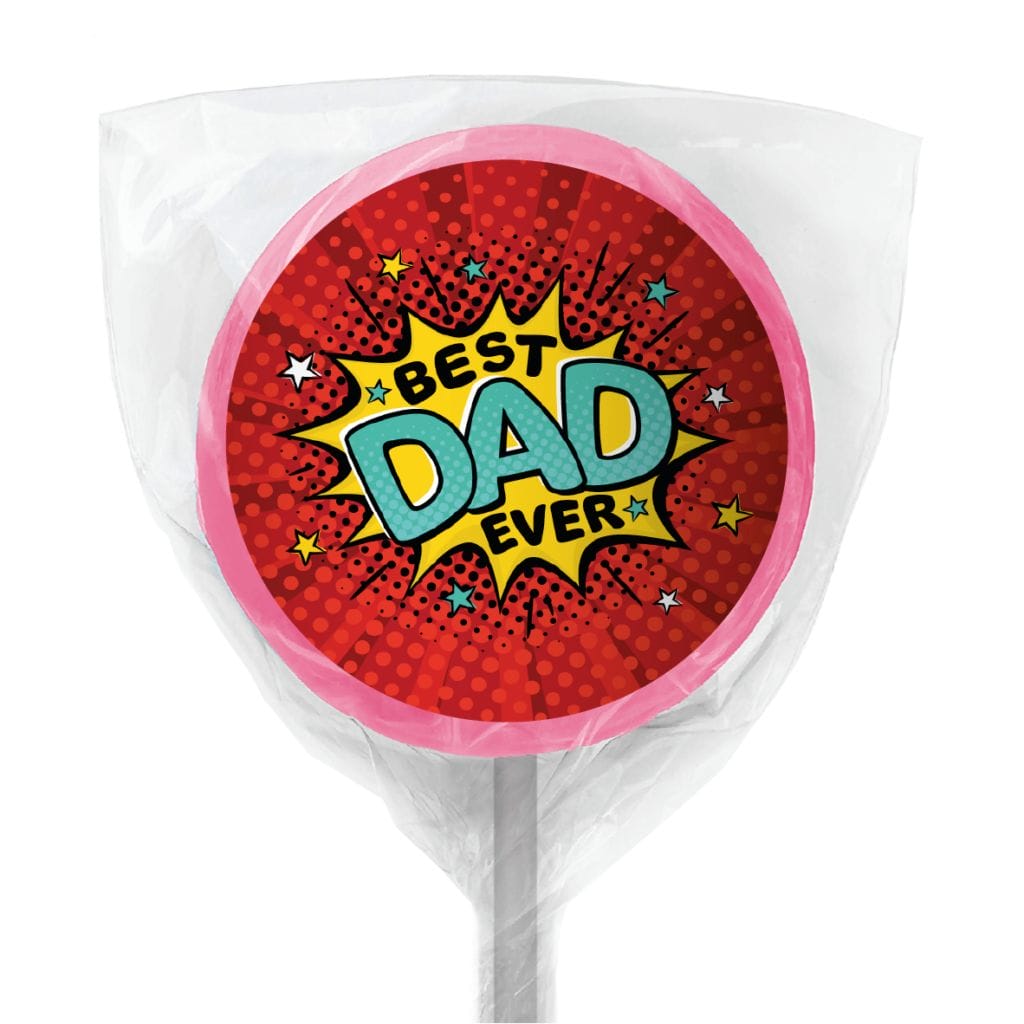 Shop for Best Dad Ever's Custom Pink Lollipops - Australia