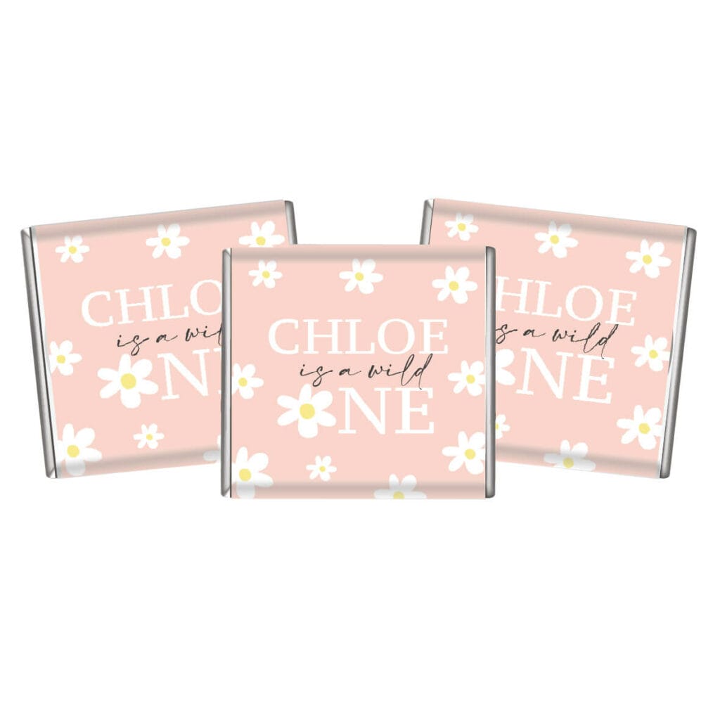 Shop for White Flower Personalised Petite Chocolate Bar - Australia