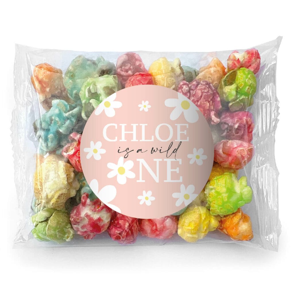 Shop for White Flower Personalised Rainbow Popcorn - Australia