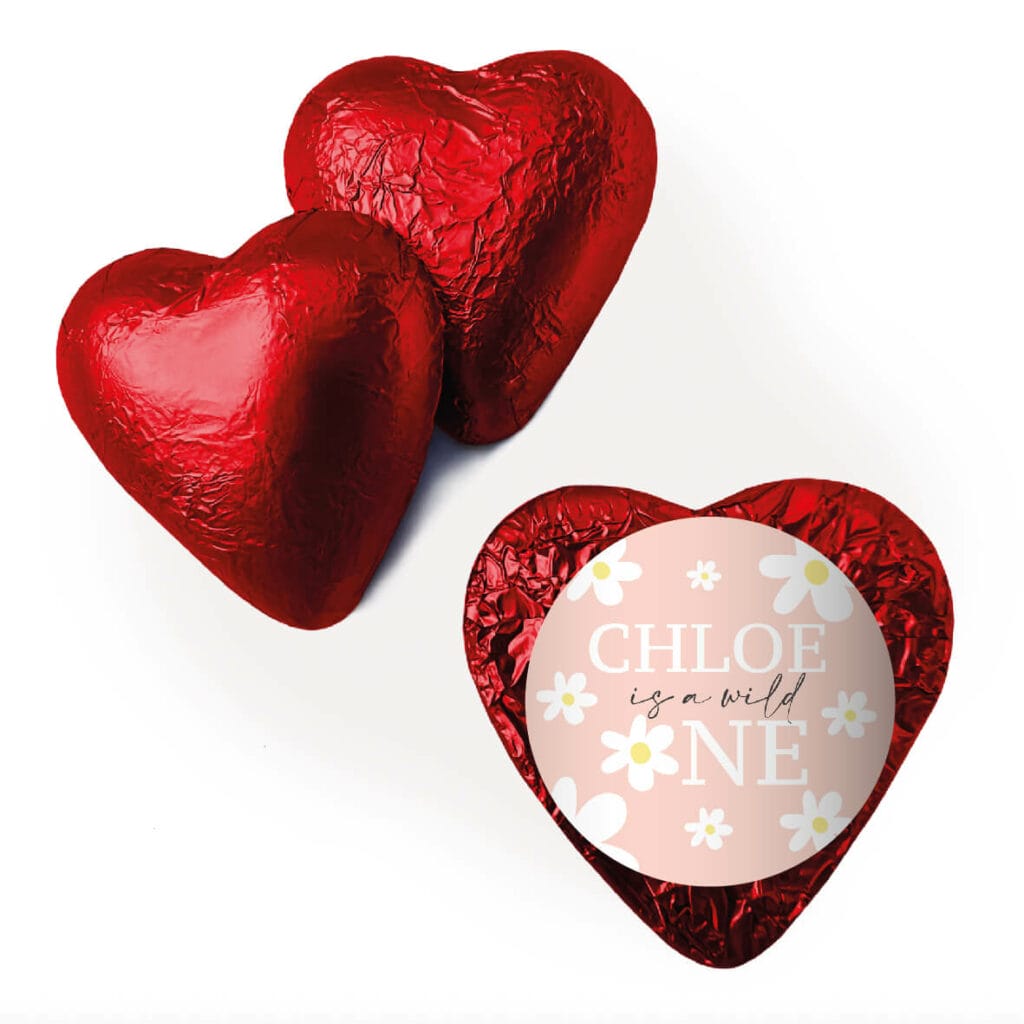 Shop for White Flower Personalised Red Foil Heart Logo - Australia