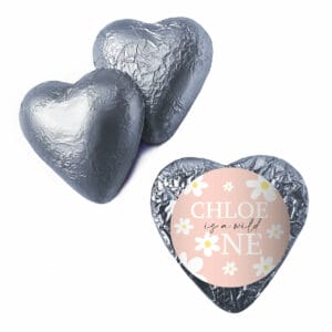 Shop for White Flower Personalised Silver Foil Heart Logo - Australia