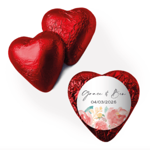 Shop for red customised birthday chocolate foil hearts - Australia